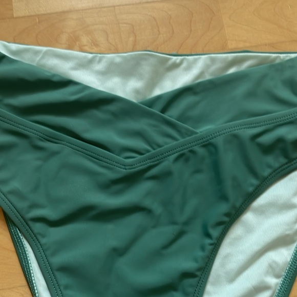 CUPSHE Bikini Set High Waisted Bottom Size M Green - Picture 5 of 6